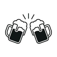 Beer drink icon represents a fresh and inviting aesthetic, ideal for menus, apps, or drink-related campaigns. vector