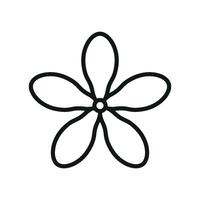 Jasmine flower icon features a timeless and elegant design, perfect for beauty branding, floral invitations, or nature-inspired projects. vector