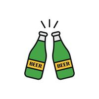 Beer drink icon highlights a modern and dynamic look, ideal for bars, restaurants, or drink-related branding. vector