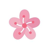 Cherry blossom flower icon embodies a serene and sophisticated feel, perfect for creating a tranquil vibe in visual materials. vector
