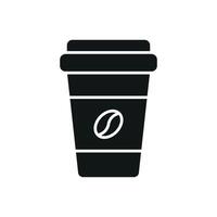 Coffee paper cup drink icon brings a practical and stylish touch, perfect for representing on-the-go coffee in both print and digital media. vector