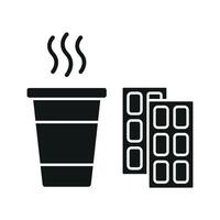 Hot chocolate drink icon showcases a rich and inviting style, ideal for enhancing beverage promotions or digital applications. vector