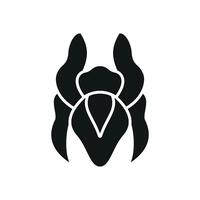 Iris flower icon represents a symbolic and inspiring aesthetic, perfect for projects centered around creativity and renewal. vector