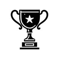 Trophy flat style icon design, Winner first position vector