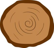 Simple Illustration of a Tree Stump Cross-Section vector