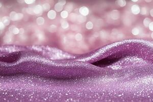 Soft purple fabric with shimmering details creates an elegant backdrop for fashion design photo
