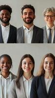 Professional portraits of business people showcasing diverse talents and backgrounds photo