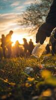 Sunset cleanup event at park highlights community efforts to reduce litter photo
