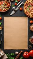 Preparing a fresh culinary experience with ingredients and empty space for creativity photo