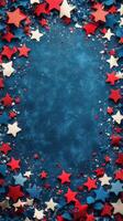 Colorful star decorations create festive borders for celebrations and events photo
