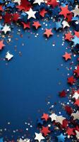 Colorful star decorations create festive borders for celebrations and events photo
