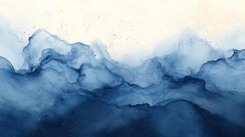 Abstract blue waves with soft texture representing ocean depths and tranquility photo