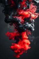 Colors swirling together in abstract forms creating an artistic display photo