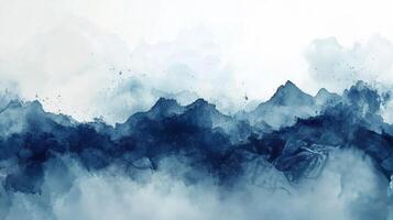 Abstract blue waves with soft texture representing ocean depths and tranquility photo