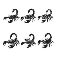 Scorpion Silhouette on white background vector