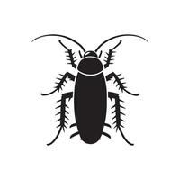 A mustachioed cockroach. Arthropod insect, cockroach single icon in black style symbol stock isometric illustration web. vector