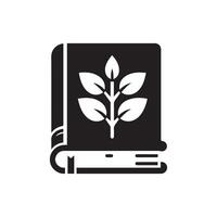 Book Silhouette - Icon of Knowledge and Learning on White Background vector