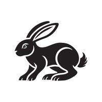 Bunny logo icon isolated on white background vector
