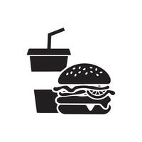 Fastfood icon isolated on white background vector