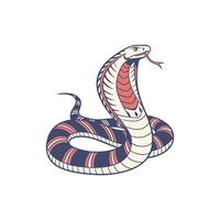 A cobra snake with its mouth open vector