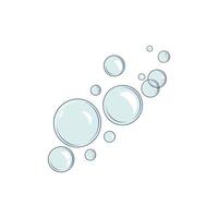 A drawing of bubbles on a white background vector