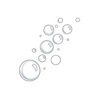 A drawing of bubbles on a white background vector