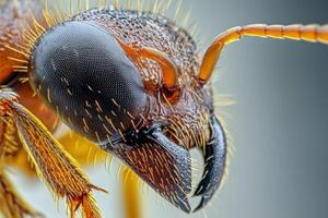 A close up of a close up of a bug's face photo