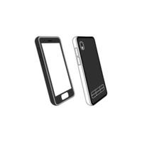 A black and white drawing of a cell phone vector