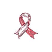 Red ribbon with white background vector