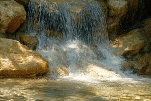 Waterfall in the park photo