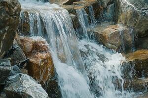 Waterfall in the park photo