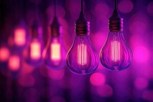 A group of light bulbs hanging from a string photo