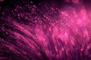A close up of a pink fiber optic cable photo