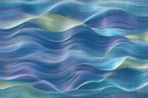 Abstract wave pattern in blue and yellow colors photo