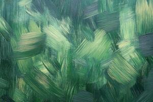 A painting of green grass with brush strokes photo
