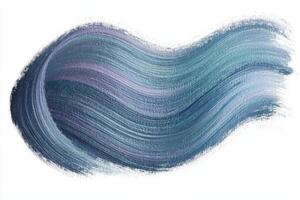A blue and purple paint stroke on a white background photo