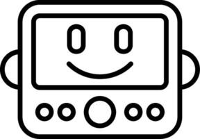 Chat Bot Line Icon vector