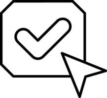 Click Line Icon vector