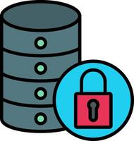 Data Access Line Filled Icon vector