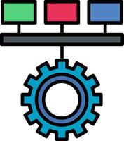 Logical Line Filled Icon vector