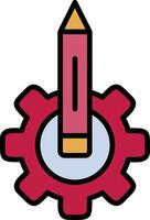 Work In Progress Line Filled Icon vector