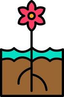 Efflorescence Line Filled Icon vector