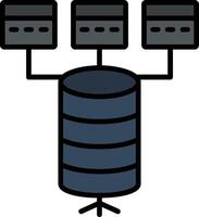 Data Model Line Filled Icon vector