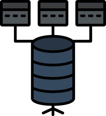 Data Model Line Filled Icon