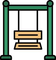 Swing Line Filled Icon vector