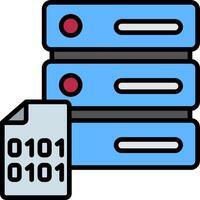 Master Data Line Filled Icon vector