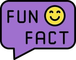 Fun Fact Line Filled Icon vector