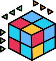 Dimension Line Filled Icon vector