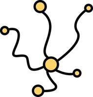 Neuron Line Filled Icon vector