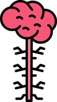 Nervous System Line Filled Icon vector